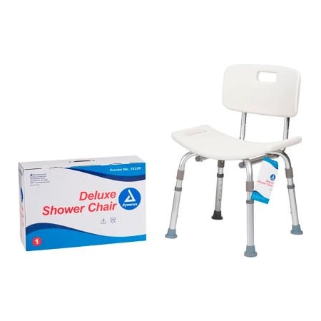 Dynarex Dynarex Deluxe Shower Chair W/ Back, Single Pack 10320